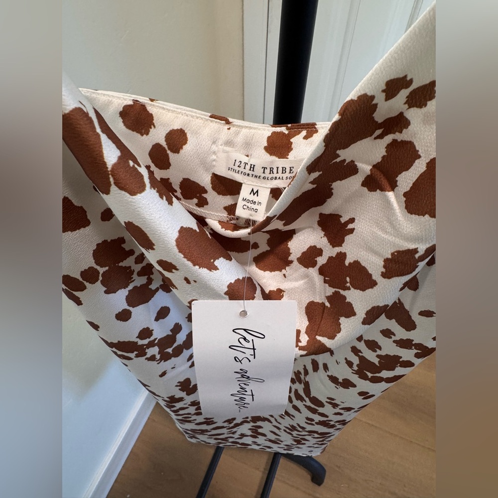 12th Tribe Cowprint Slip Dress - Picture 4 of 4